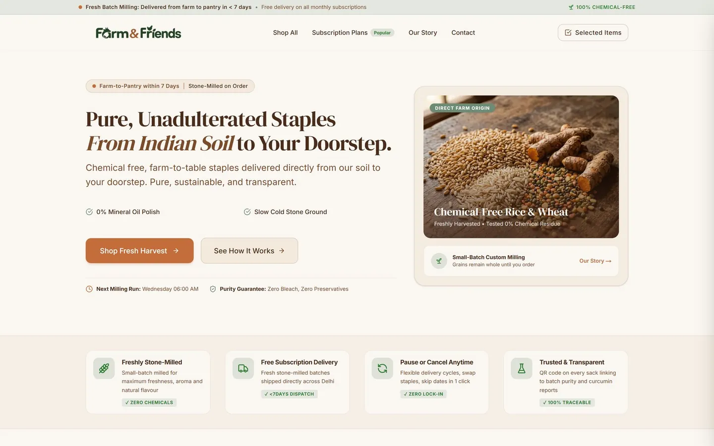 Farm & Friends website