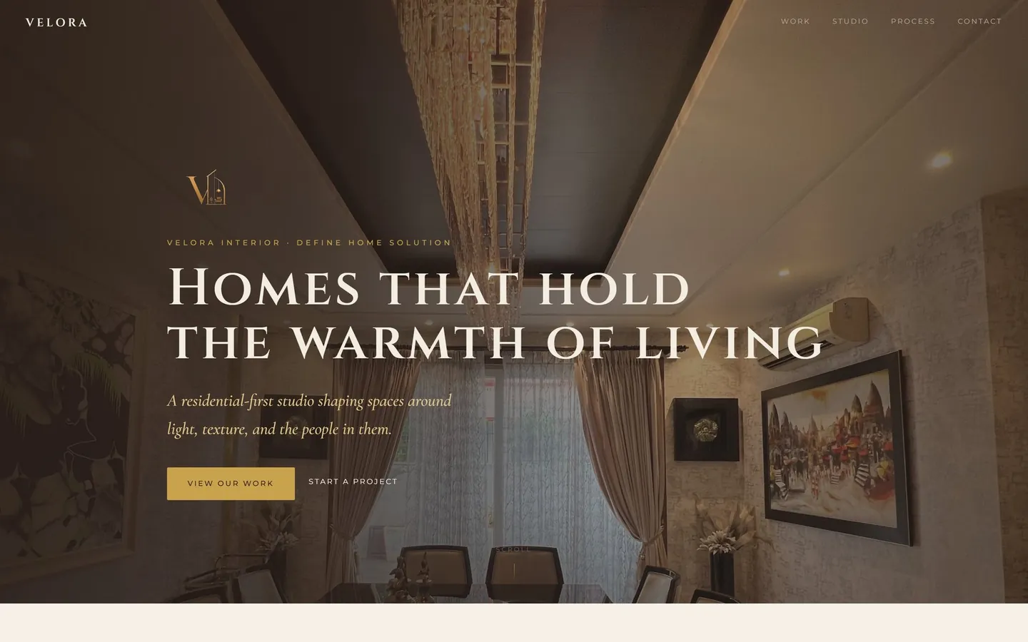 Velora Interior website